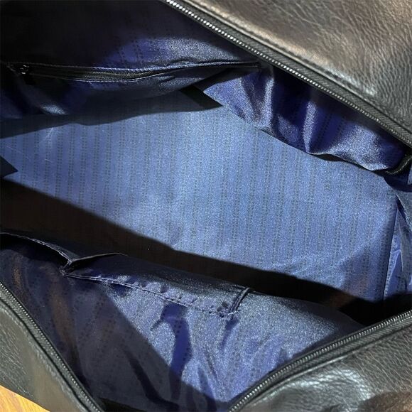 Kenneth Cole Reaction 20" Black Vegan Leather Carry-On Duffel Bag - Picture 6 of 13